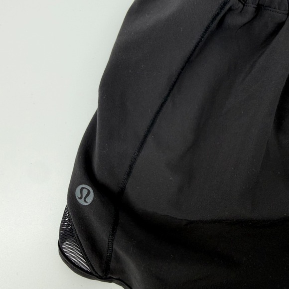 Lululemon Speed Up Shorts Black Mesh 2 Set Women's Size 4 Athletic Running - Picture 7 of 14